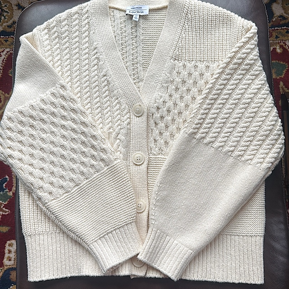 & Other Stories Ivory Textured Knit Cardigan - Picture 3 of 7
